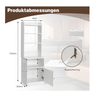 Ξύλινο Κομοδίνο με Ντουλάπι 4 Ράφια και Σταθμό Φόρτισης 45 x 36 x 1... Ξύλινο Κομοδίνο με Ντουλάπι 4 Ράφια και Σταθμό Φόρτισης 45 x 36 x 1...