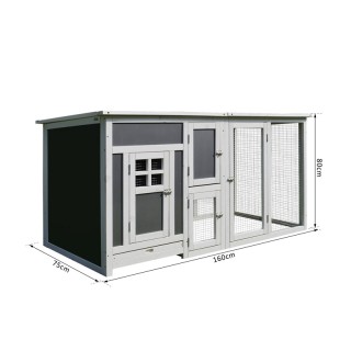 Ξύλινο Κοτέτσι 160 x 75 x 80 cm PawHut D51-104 Ξύλινο Κοτέτσι 160 x 75 x 80 cm PawHut D51-104