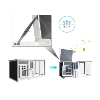 Ξύλινο Κοτέτσι 160 x 75 x 80 cm PawHut D51-104 Ξύλινο Κοτέτσι 160 x 75 x 80 cm PawHut D51-104