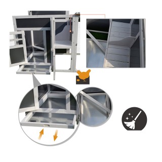 Ξύλινο Κοτέτσι 160 x 75 x 80 cm PawHut D51-104 Ξύλινο Κοτέτσι 160 x 75 x 80 cm PawHut D51-104