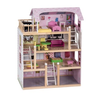 Ξύλινο Κουκλόσπιτο 4 Ορόφων με Αξεσουάρ 60.5 x 29.5 x 81 cm Costway... Ξύλινο Κουκλόσπιτο 4 Ορόφων με Αξεσουάρ 60.5 x 29.5 x 81 cm Costway...