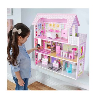 Ξύλινο Κουκλόσπιτο με 3 Ορόφους και Αξεσουάρ 60 x 24 x 70 cm Hoppli... Ξύλινο Κουκλόσπιτο με 3 Ορόφους και Αξεσουάρ 60 x 24 x 70 cm Hoppli...