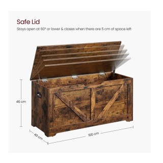 Ξύλινο Μπαούλο Αποθήκευσης 40 x 100 x 46 cm VASAGLE LSB060T01 Ξύλινο Μπαούλο Αποθήκευσης 40 x 100 x 46 cm VASAGLE LSB060T01
