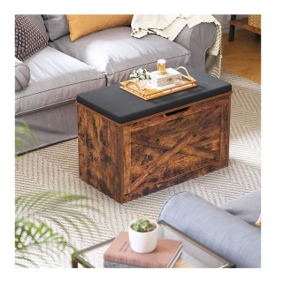 Ξύλινο Μπαούλο Αποθήκευσης με Κάθισμα 76 x 40 x 48 cm VASAGLE LHS05... Ξύλινο Μπαούλο Αποθήκευσης με Κάθισμα 76 x 40 x 48 cm VASAGLE LHS05...