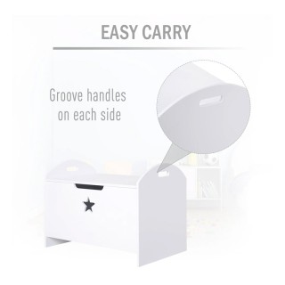 Ξύλινο Παιδικό Μπαούλο Αποθήκευσης Παιχνιδιών 62 x 40 x 46.5 cm HOM... Ξύλινο Παιδικό Μπαούλο Αποθήκευσης Παιχνιδιών 62 x 40 x 46.5 cm HOM...