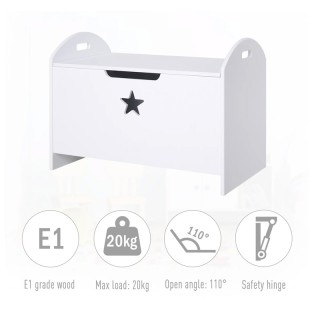 Ξύλινο Παιδικό Μπαούλο Αποθήκευσης Παιχνιδιών 62 x 40 x 46.5 cm HOM... Ξύλινο Παιδικό Μπαούλο Αποθήκευσης Παιχνιδιών 62 x 40 x 46.5 cm HOM...