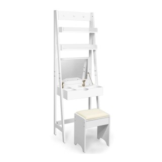 Ξύλινο Μπουντουάρ με Αναδιπλούμενο Καθρέπτη και Σκαμπό 60 x 40 x 18... Ξύλινο Μπουντουάρ με Αναδιπλούμενο Καθρέπτη και Σκαμπό 60 x 40 x 18...