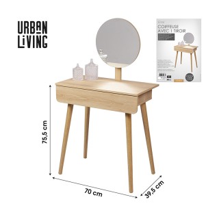 Ξύλινο Μπουντουάρ με Καθρέπτη 70 x 39.5 x 75.5 cm Osaka Urban Livin...