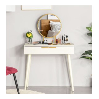 Ξύλινο Μπουντουάρ με Καθρέπτη 80 x 40 x 123 cm HOMCOM 831-355 Ξύλινο Μπουντουάρ με Καθρέπτη 80 x 40 x 123 cm HOMCOM 831-355