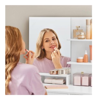 Ξύλινο Μπουντουάρ με Καθρέπτη 80 x 40 x 132 cm VASAGLE RDT119W01