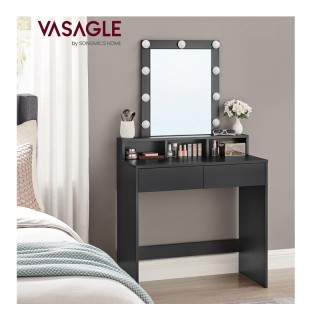 Ξύλινο Μπουντουάρ με Καθρέπτη και Φωτισμό 80 x 40 x 145 cm Χρώματος... Ξύλινο Μπουντουάρ με Καθρέπτη και Φωτισμό 80 x 40 x 145 cm Χρώματος...