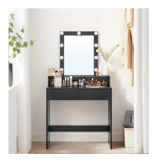 Ξύλινο Μπουντουάρ με Καθρέπτη και Φωτισμό 80 x 40 x 145 cm Χρώματος... Ξύλινο Μπουντουάρ με Καθρέπτη και Φωτισμό 80 x 40 x 145 cm Χρώματος...