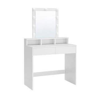 Ξύλινο Μπουντουάρ με Καθρέπτη και Φωτισμό 80 x 40 x 145 cm VASAGLE ...