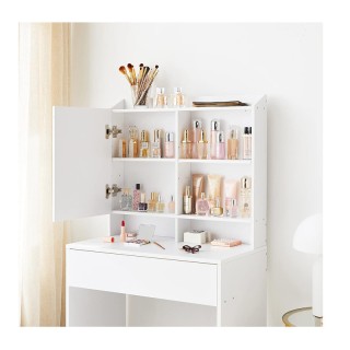 Ξύλινο Μπουντουάρ με Καθρέπτη 70 x 40 x 136 cm VASAGLE RDT118W01 Ξύλινο Μπουντουάρ με Καθρέπτη 70 x 40 x 136 cm VASAGLE RDT118W01