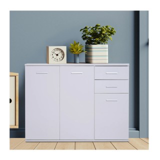 Ξύλινο Ντουλάπι με 3 Πόρτες και 2 Συρτάρια 106 x 35 x 76 cm HOMCOM ...