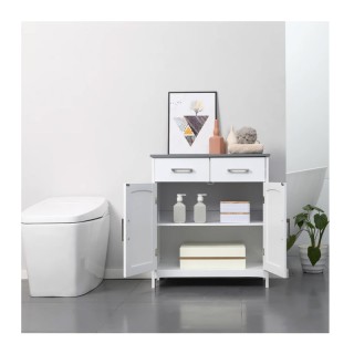 Ξύλινο Ντουλάπι Μπάνιου 68 x 33 x 76 cm Kleankin 834-360 Ξύλινο Ντουλάπι Μπάνιου 68 x 33 x 76 cm Kleankin 834-360