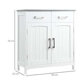 Ξύλινο Ντουλάπι Μπάνιου 68 x 33 x 76 cm Kleankin 834-360 Ξύλινο Ντουλάπι Μπάνιου 68 x 33 x 76 cm Kleankin 834-360