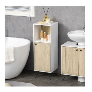 Ξύλινο Ντουλάπι Μπάνιου με Μεταλλικά Πόδια 31.5 x 30 x 91 cm Kleank... Ξύλινο Ντουλάπι Μπάνιου με Μεταλλικά Πόδια 31.5 x 30 x 91 cm Kleank...
