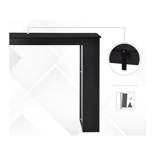 Ξύλινο Ορθογώνιο Τραπέζι - Bar με 3 Ράφια 112 x 57 x 106 cm HOMCOM ... Ξύλινο Ορθογώνιο Τραπέζι - Bar με 3 Ράφια 112 x 57 x 106 cm HOMCOM ...