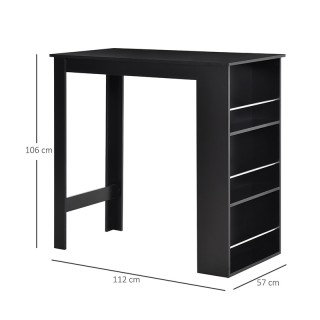 Ξύλινο Ορθογώνιο Τραπέζι - Bar με 3 Ράφια 112 x 57 x 106 cm HOMCOM ... Ξύλινο Ορθογώνιο Τραπέζι - Bar με 3 Ράφια 112 x 57 x 106 cm HOMCOM ...