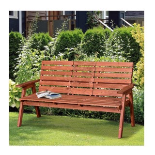 Ξύλινο Παγκάκι Κήπου με Πτυσσόμενο Τραπεζάκι 160 x 70 x 85 cm Outsu...