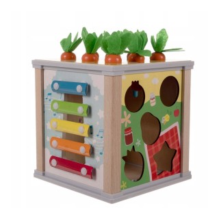 Ξύλινο Παιδικό Εκπαιδευτικό Παιχνίδι Κύβος 5 σε 1 16 x 15.5 x 15.5 ...