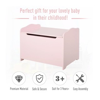 Ξύλινο Παιδικό Μπαούλο Αποθήκευσης Παιχνιδιών 60 x 40 x 48 cm HOMCO... Ξύλινο Παιδικό Μπαούλο Αποθήκευσης Παιχνιδιών 60 x 40 x 48 cm HOMCO...