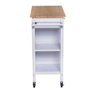 Ξύλινο Πολυλειτουργικό Τρόλεϊ Κουζίνας 88.5 x 40 x 86 cm HOMCOM 801...