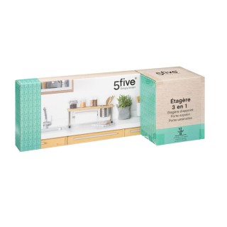 Ξύλινο Ράφι Οργάνωσης Κουζίνας / Νεροχύτη 55.5 x 20 x 21 cm 5Five S... Ξύλινο Ράφι Οργάνωσης Κουζίνας / Νεροχύτη 55.5 x 20 x 21 cm 5Five S...