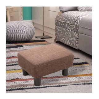 Ξύλινο Σκαμπό - Υποπόδιο με Υφασμάτινο Κάθισμα 40 x 30 x 24 cm HOMC...