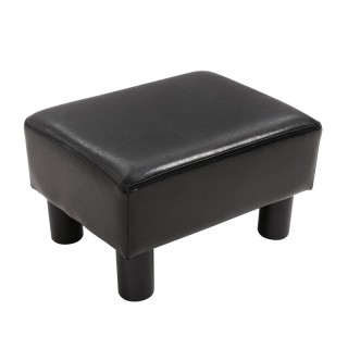 Ξύλινο Σκαμπό - Υποπόδιο με Κάθισμα Δερματίνης 40 x 30 x 24 cm HOMC...