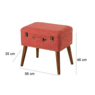 Ξύλινο Σκαμπό Βαλίτσα με Αποθηκευτικό Χώρο 50 x 35 x 46 cm Χρώματος... Ξύλινο Σκαμπό Βαλίτσα με Αποθηκευτικό Χώρο 50 x 35 x 46 cm Χρώματος...