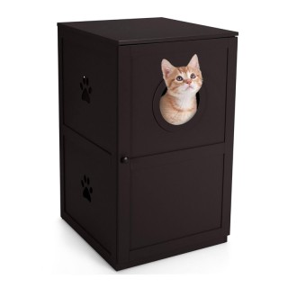 Ξύλινο Ντουλάπι 2 Επιπέδων για Αμμολεκάνη Γάτας 60 x 53 x 90 cm Cos... Ξύλινο Ντουλάπι 2 Επιπέδων για Αμμολεκάνη Γάτας 60 x 53 x 90 cm Cos...