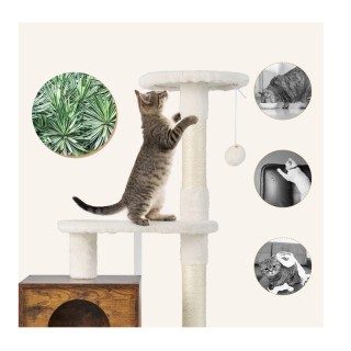 Ξύλινο Ντουλάπι για Αμμολεκάνη Γάτας με Στύλο Γρατζουνίσματος Νυχιώ... Ξύλινο Ντουλάπι για Αμμολεκάνη Γάτας με Στύλο Γρατζουνίσματος Νυχιώ...