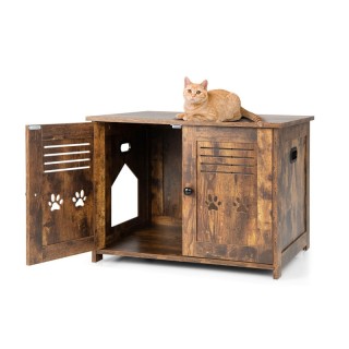 Ξύλινο Ντουλάπι για Αμμολεκάνη Γάτας με 2 Πόρτες 70 x 51.5 x 50.5 c... Ξύλινο Ντουλάπι για Αμμολεκάνη Γάτας με 2 Πόρτες 70 x 51.5 x 50.5 c...