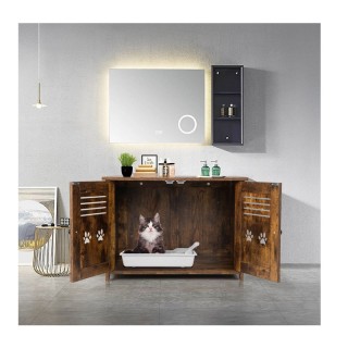 Ξύλινο Ντουλάπι για Αμμολεκάνη Γάτας με 2 Πόρτες 70 x 51.5 x 50.5 c... Ξύλινο Ντουλάπι για Αμμολεκάνη Γάτας με 2 Πόρτες 70 x 51.5 x 50.5 c...