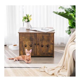 Ξύλινο Ντουλάπι για Αμμολεκάνη Γάτας με 2 Πόρτες 70 x 51.5 x 50.5 c... Ξύλινο Ντουλάπι για Αμμολεκάνη Γάτας με 2 Πόρτες 70 x 51.5 x 50.5 c...