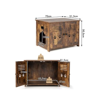 Ξύλινο Ντουλάπι για Αμμολεκάνη Γάτας με 2 Πόρτες 70 x 51.5 x 50.5 c... Ξύλινο Ντουλάπι για Αμμολεκάνη Γάτας με 2 Πόρτες 70 x 51.5 x 50.5 c...