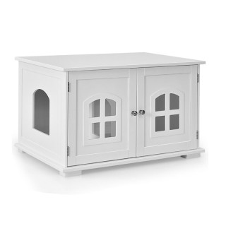 Ξύλινο Ντουλάπι με 2 Πόρτες για Αμμολεκάνη Γάτας 81 x 53 x 49 cm Co... Ξύλινο Ντουλάπι με 2 Πόρτες για Αμμολεκάνη Γάτας 81 x 53 x 49 cm Co...