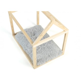 Ξύλινο Σπίτι Γάτας με Μαξιλάρι 60 x 40 x 60 cm Inkazen 10111187 Ξύλινο Σπίτι Γάτας με Μαξιλάρι 60 x 40 x 60 cm Inkazen 10111187