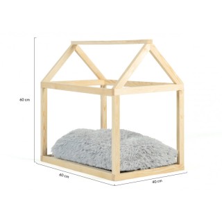 Ξύλινο Σπίτι Γάτας με Μαξιλάρι 60 x 40 x 60 cm Inkazen 10111187 Ξύλινο Σπίτι Γάτας με Μαξιλάρι 60 x 40 x 60 cm Inkazen 10111187