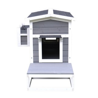 Ξύλινο Σπίτι Γάτας με Μπαλκόνι και Αδιάβροχη Οροφή 115 x 66.5 x 74....