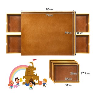 Ξύλινο Τραπέζι Παζλ για 1500 τμχ με 4 Συρτάρια 80 x 65 x 7 cm Costw... Ξύλινο Τραπέζι Παζλ για 1500 τμχ με 4 Συρτάρια 80 x 65 x 7 cm Costw...