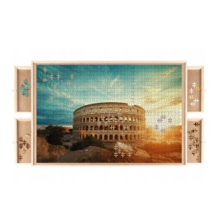 Ξύλινο Τραπέζι Παζλ με 4 Συρτάρια 89 x 69 x 3.5 cm Malatec 21650