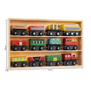 Ξύλινο Τρενάκι με 12 Βαγόνια Kruzzel 23522 Ξύλινο Τρενάκι με 12 Βαγόνια Kruzzel 23522