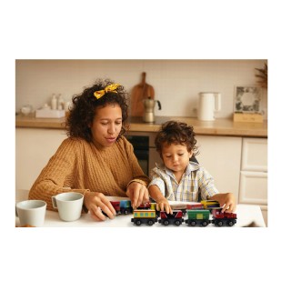 Ξύλινο Τρενάκι με 12 Βαγόνια Kruzzel 23522 Ξύλινο Τρενάκι με 12 Βαγόνια Kruzzel 23522