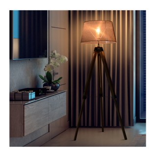 Ξύλινο Τρίποδο Φωτιστικό Δαπέδου με Ρυθμιζόμενο Ύψος 40 W HOMCOM B3... Ξύλινο Τρίποδο Φωτιστικό Δαπέδου με Ρυθμιζόμενο Ύψος 40 W HOMCOM B3...