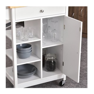 Ξύλινο Τρόλεϊ Κουζίνας 66 x 39.5 x 86.5 cm HOMCOM 801-126 Ξύλινο Τρόλεϊ Κουζίνας 66 x 39.5 x 86.5 cm HOMCOM 801-126