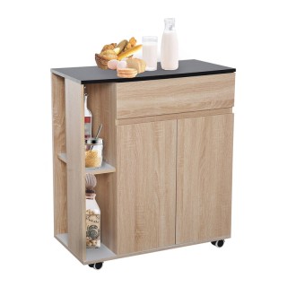 Ξύλινο Τρόλεϊ Κουζίνας 78 x 39.5 x 88.5 cm HOMCOM 801-078