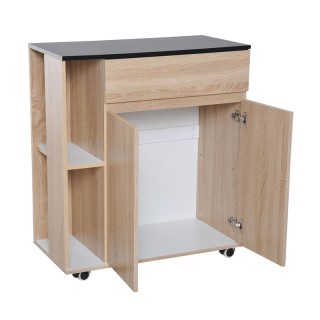 Ξύλινο Τρόλεϊ Κουζίνας 78 x 39.5 x 88.5 cm HOMCOM 801-078